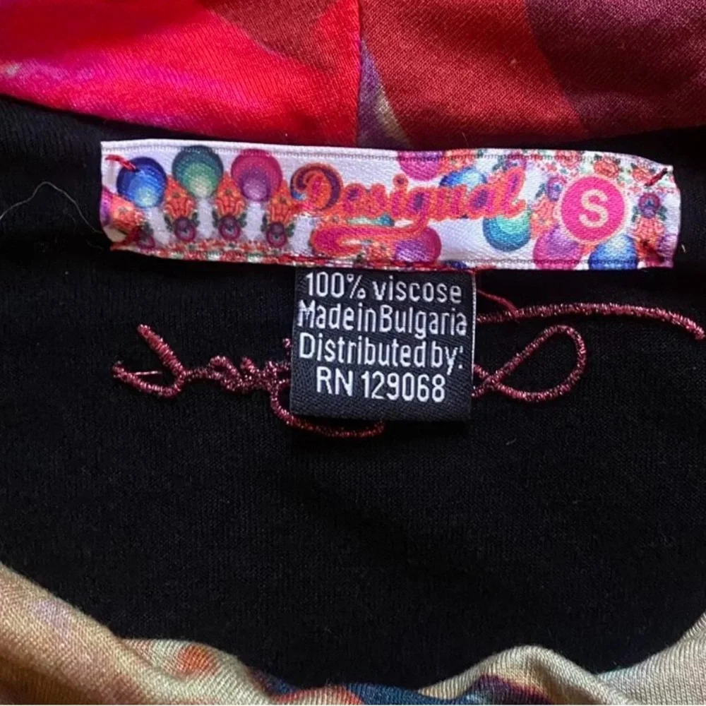 Vintage Desigual Abstract Floral One Shoulder Dress - Picture 6 of 8